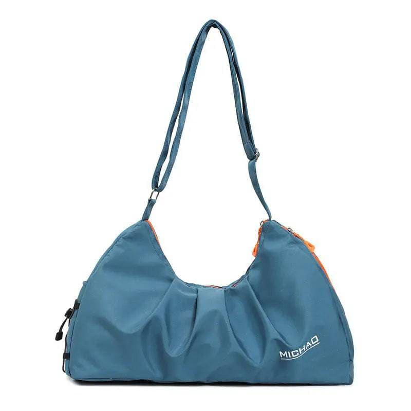 Korean Fashion Dry Wet Separation Independent Shoe Warehouse Sports Gym Bag - Blue