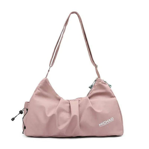 Korean Fashion Dry Wet Separation Independent Shoe Warehouse Sports Gym Bag - Pink