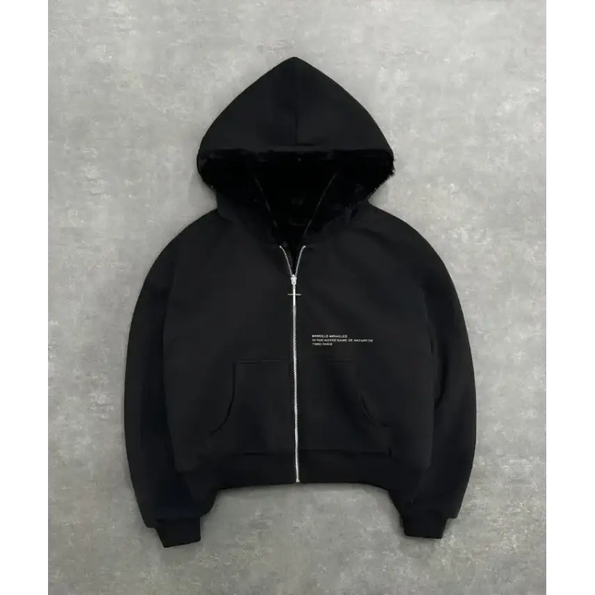 Korean Fashion Simple Gray Double-Sided Oversized Zipper Hoodie Women’s Y2K New Harajuku Gothic Casual Joker Couple