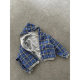 Korean Fashion Simple Gray Double-Sided Oversized Zipper Hoodie Women’s Y2K New Harajuku Gothic Casual Joker Couple