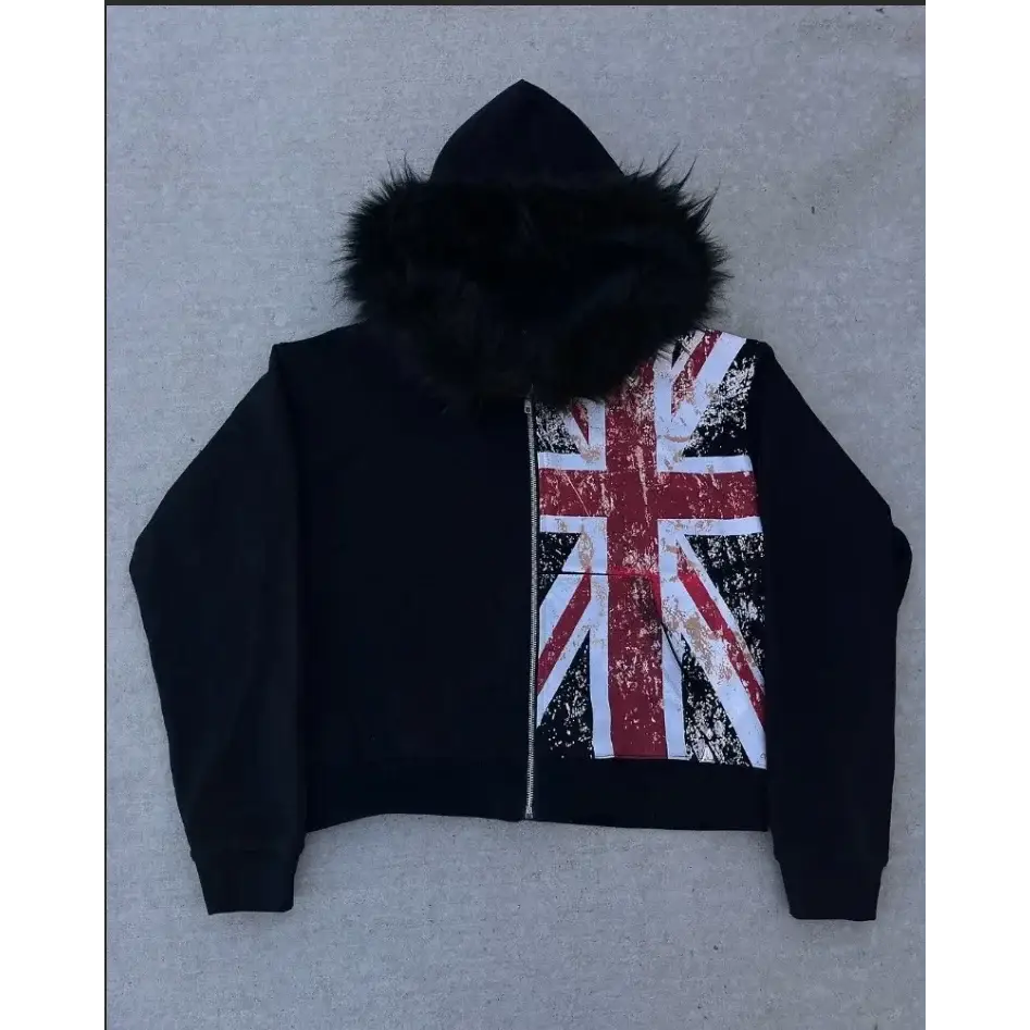 Korean Fashion Simple Gray Double-Sided Oversized Zipper Hoodie Women’s Y2K New Harajuku Gothic Casual Joker Couple