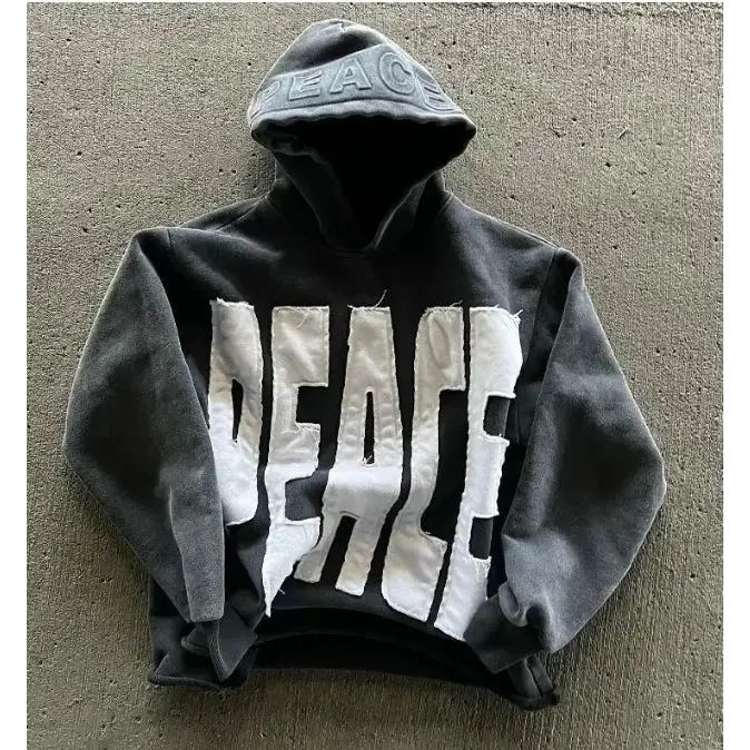 Korean Fashion Simple Gray Double-Sided Oversized Zipper Hoodie Women’s Y2K New Harajuku Gothic Casual Joker Couple