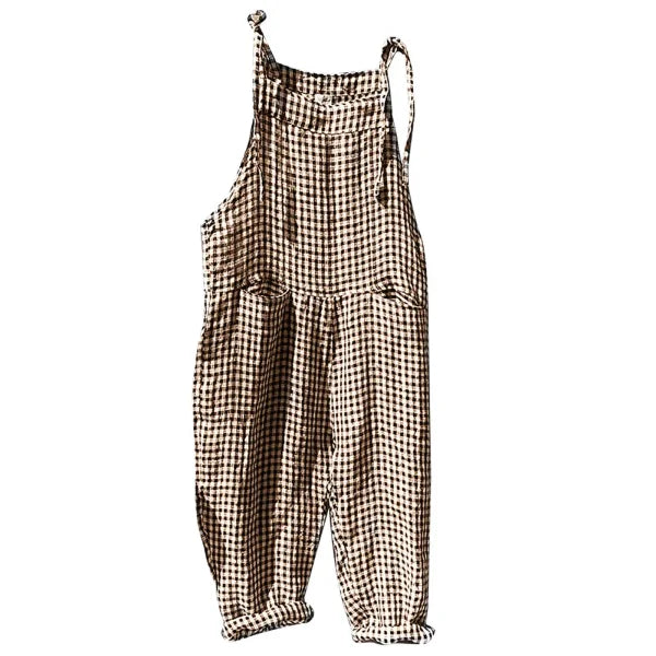 Korean Style Striped Overalls – Women’s Loose Fit Summer Jumpsuit
