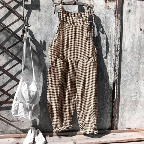 Korean Style Striped Overalls – Women’s Loose Fit Summer Jumpsuit - Orange / L / United States