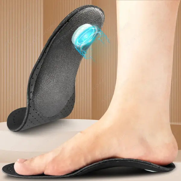 KOTLIKOFF Insole For Shoes Leather Orthotic Insoles Flat Feet High Arch Support Orthopedic Shoes Sole O/X Leg Corrected