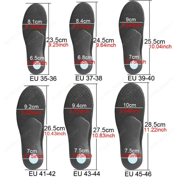 KOTLIKOFF Insole For Shoes Leather Orthotic Insoles Flat Feet High Arch Support Orthopedic Shoes Sole O/X Leg Corrected