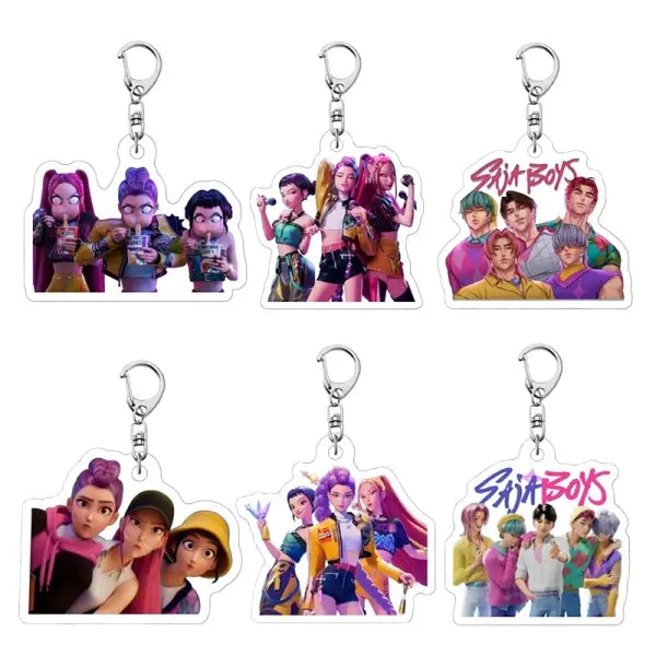 Kpop Demon Hunter Birthday Key Chain Fans Bag Keyring Demon Huntrix Kpop Keychain Gifts for Party Guests Kpop Warriors