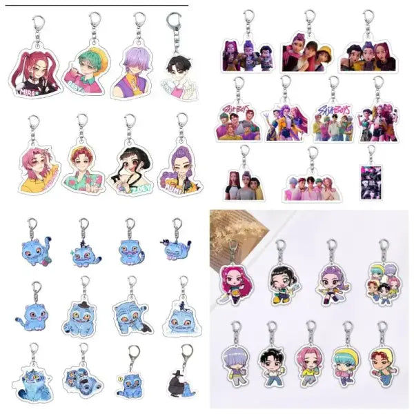 Kpop Demon Hunter Birthday Key Chain Fans Bag Keyring Demon Huntrix Kpop Keychain Gifts for Party Guests Kpop Warriors