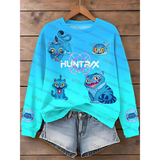 KPop Demon Hunters Sweatshirt Autumn Winter Sport Hooded KPop Demon Hunters Fashion Casual Round Collar Y2K Cosplay