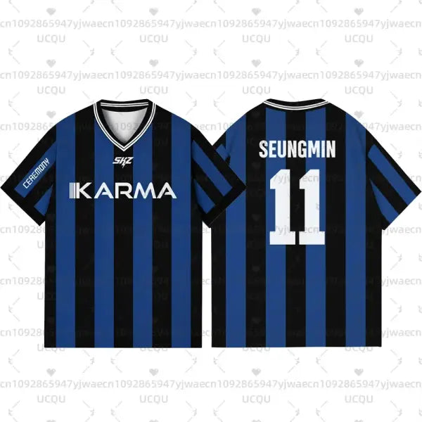 Kpop Stay Karma Album Fans TShirt Felix Bangchan Hyunjin Streetwear Casual Sport Oversize Short Sleeve Men’s Clothing