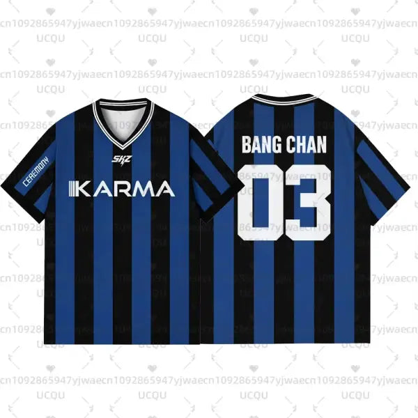 Kpop Stay Karma Album Fans TShirt Felix Bangchan Hyunjin Streetwear Casual Sport Oversize Short Sleeve Men’s Clothing