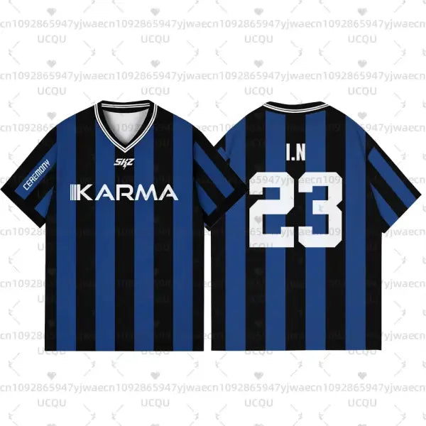 Kpop Stay Karma Album Fans TShirt Felix Bangchan Hyunjin Streetwear Casual Sport Oversize Short Sleeve Men’s Clothing