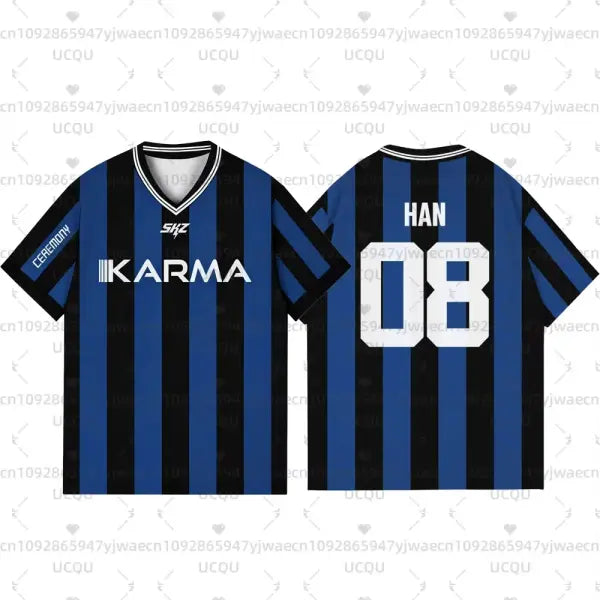 Kpop Stay Karma Album Fans TShirt Felix Bangchan Hyunjin Streetwear Casual Sport Oversize Short Sleeve Men’s Clothing