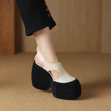 Krazing Pot Cow Leather Superstar High Thick Bottom Summer Shoe Casual Increase Luxury Party Modern Brand Platform