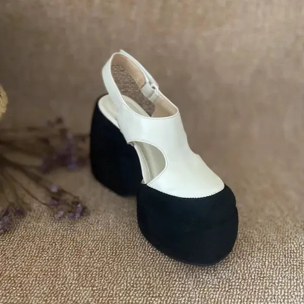 Krazing Pot Cow Leather Superstar High Thick Bottom Summer Shoe Casual Increase Luxury Party Modern Brand Platform