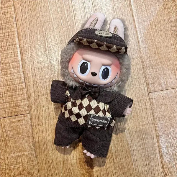 Labubu Clothing Popular New Products Fashion Velcro 17cm Doll Cute Dress Casual Set Skirt Plush Toy Clothing - LBB-4