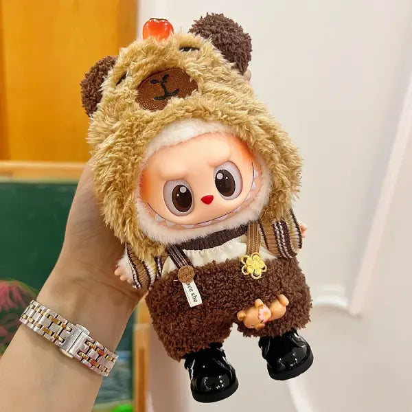 Labubu Clothing Popular New Products Fashion Velcro 17cm Doll Cute Dress Casual Set Skirt Plush Toy Clothing - LBB-E