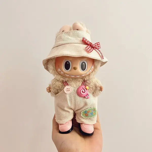 Labubu Clothing Popular New Products Fashion Velcro 17cm Doll Cute Dress Casual Set Skirt Plush Toy Clothing - LBB-G