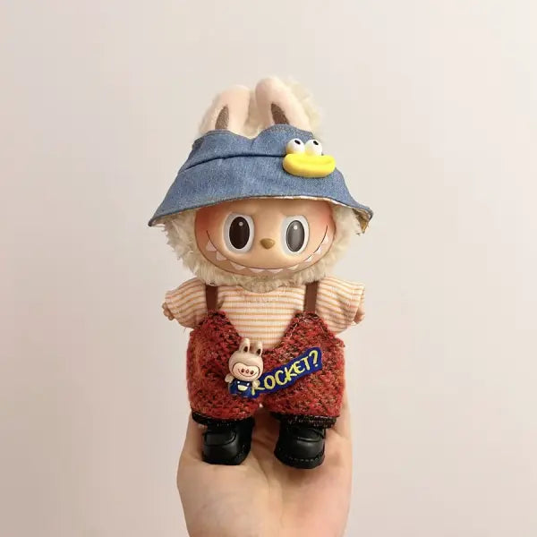 Labubu Clothing Popular New Products Fashion Velcro 17cm Doll Cute Dress Casual Set Skirt Plush Toy Clothing - LBB-S
