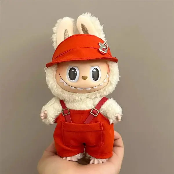 Labubu Clothing Popular New Products Fashion Velcro 17cm Doll Cute Dress Casual Set Skirt Plush Toy Clothing - LBB-66