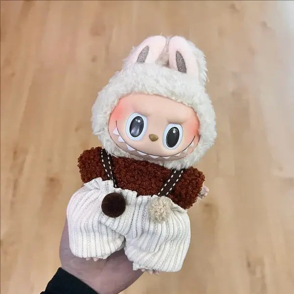 Labubu Clothing Popular New Products Fashion Velcro 17cm Doll Cute Dress Casual Set Skirt Plush Toy Clothing - LBB-10