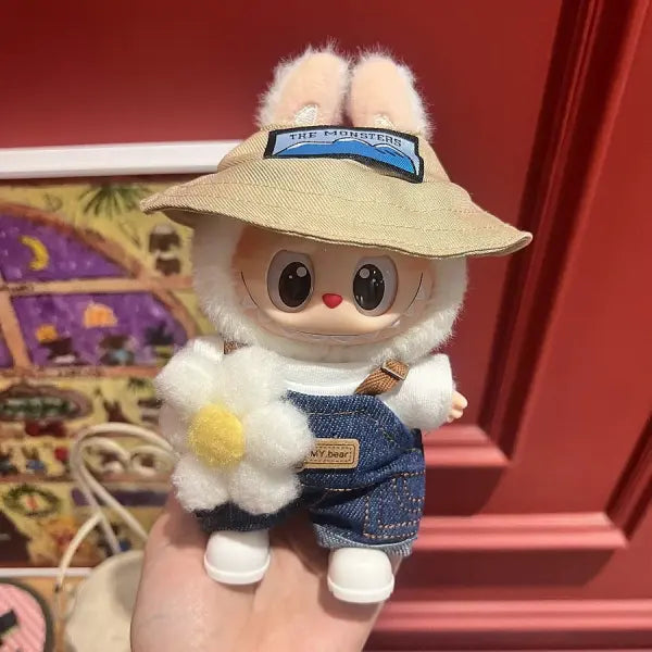 Labubu Clothing Popular New Products Fashion Velcro 17cm Doll Cute Dress Casual Set Skirt Plush Toy Clothing - LBB-A