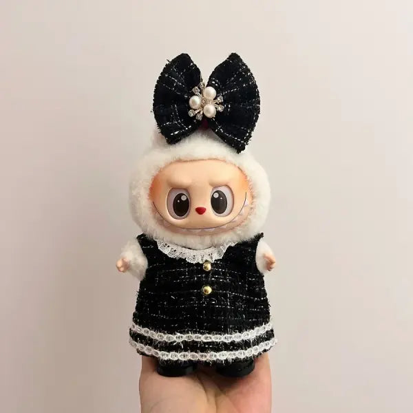 Labubu Clothing Popular New Products Fashion Velcro 17cm Doll Cute Dress Casual Set Skirt Plush Toy Clothing - LBB-O