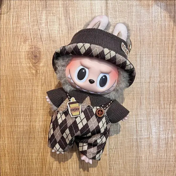 Labubu Clothing Popular New Products Fashion Velcro 17cm Doll Cute Dress Casual Set Skirt Plush Toy Clothing - LBB-6
