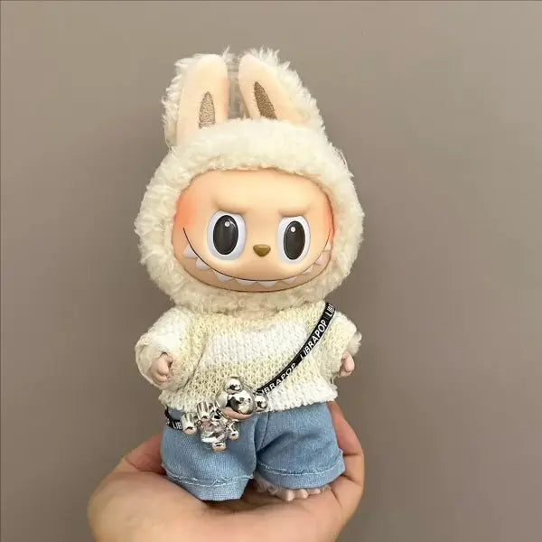 Labubu Clothing Popular New Products Fashion Velcro 17cm Doll Cute Dress Casual Set Skirt Plush Toy Clothing - LBB-68