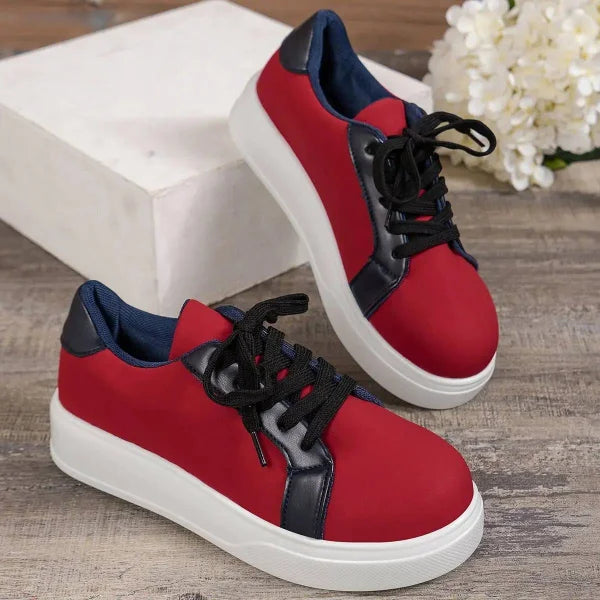 Lace-Up Flats for Women Stylish Walking Shoes and Retro Sneakers - Himpall