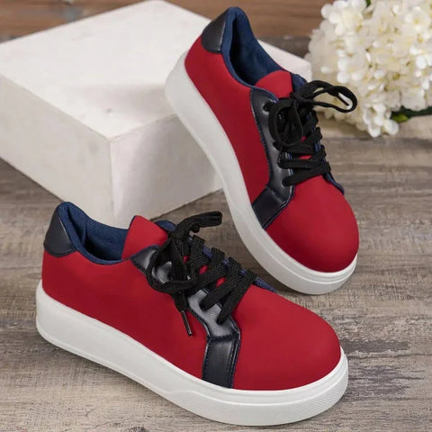 Lace-Up Flats for Women Stylish Walking Shoes and Retro Sneakers - Himpall