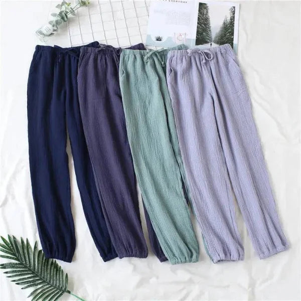Lady Navy Japanese Pajamas for Spring Autumn Comfort and Style - Himpall