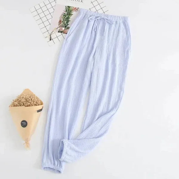 Lady Navy Japanese Pajamas for Spring Autumn Comfort and Style - Himpall