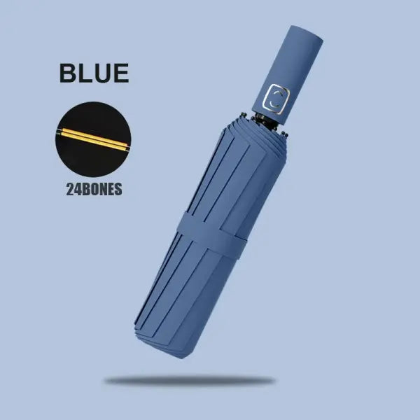 Automatic Umbrella 190T Nylon Fabric UV Protection - Blue / 24K / metal-fiber composite