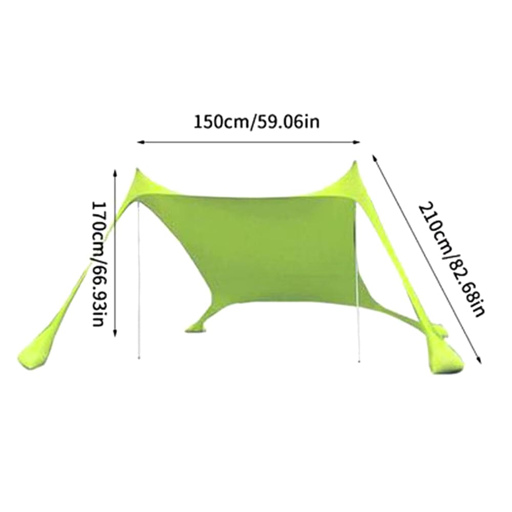 Large Beach Shades Tent - Portable Family Sun Shelter UPF50+ UV Canopy for Outdoor Relaxation