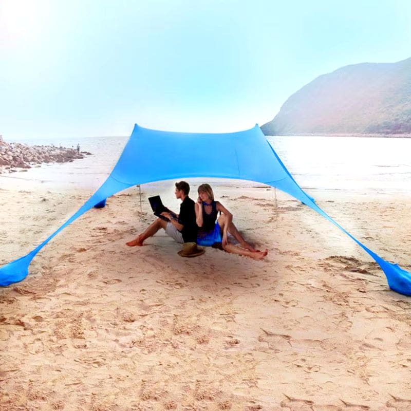 Large Beach Shades Tent - Portable Family Sun Shelter UPF50+ UV Canopy for Outdoor Relaxation