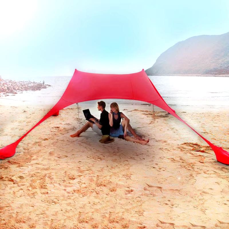 Large Beach Shades Tent - Portable Family Sun Shelter UPF50+ UV Canopy for Outdoor Relaxation