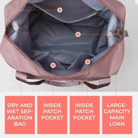 Large Capacity Foldable Storage Bag for Travel and Gym - Himpall