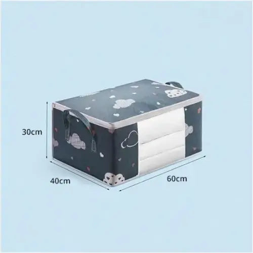 Large Capacity Non-woven Fabric Storage Bag for Bedding Organizers - Large Blue