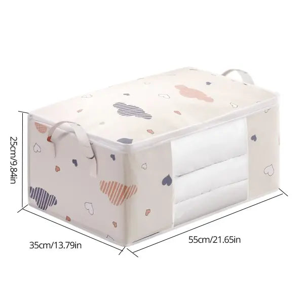 Large Capacity Non-woven Fabric Storage Bag for Bedding Organizers - Large Blue