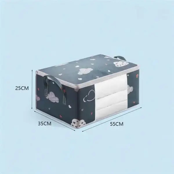 Large Capacity Non-woven Fabric Storage Bag for Bedding Organizers - Large Blue