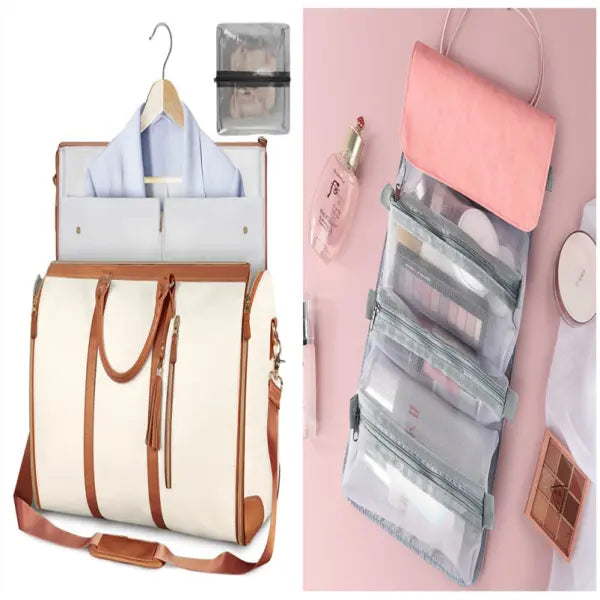 Large Capacity Travel Duffle Bag Folding Waterproof Style Suit Tote - Set37 - None