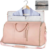 Large Capacity Travel Duffle Bag Folding Waterproof Style Suit Tote - A Pink - None