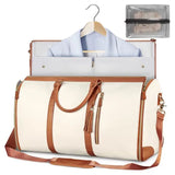 Large Capacity Travel Duffle Bag Folding Waterproof Style Suit Tote - Beige - None
