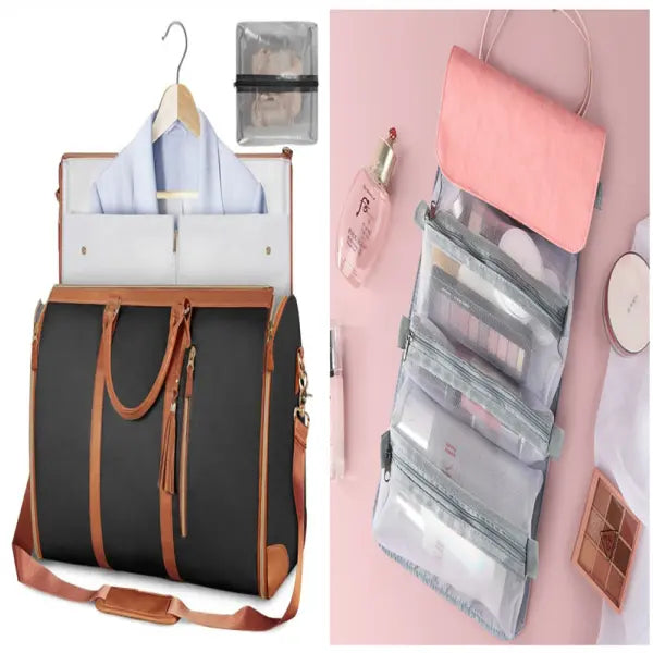 Large Capacity Travel Duffle Bag Folding Waterproof Style Suit Tote - Set38 - None