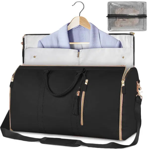 Large Capacity Travel Duffle Bag Folding Waterproof Style Suit Tote - A Black - None