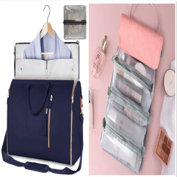 Large Capacity Travel Duffle Bag Folding Waterproof Style Suit Tote - Set39 - None