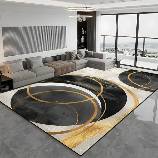 Large Modern Light Luxury Living Room Carpet - 200x300cm Thickened Rug for Bedroom & Lounge - JH020-Flannel-11
