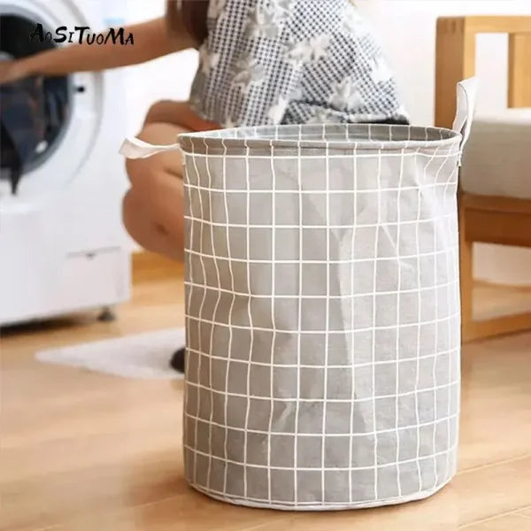 Large Foldable Waterproof Household Dirty Clothes Basket by AOSITUOMA - Himpall