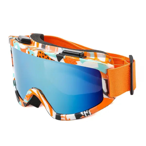 Wide View Large Frame Ski Goggles - Anti-Fog & Anti-Glare Snowboard Goggles for Men & Women - 16